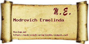 Modrovich Ermelinda névjegykártya